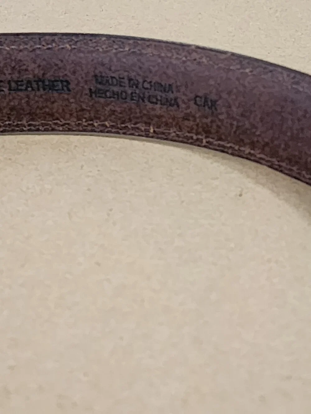 Vintage Brown Leather Belt Distressed Patina Silver Buckle Size 32 Width=1.25